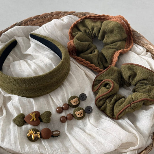 Cute Bear Fabric Hair Clip