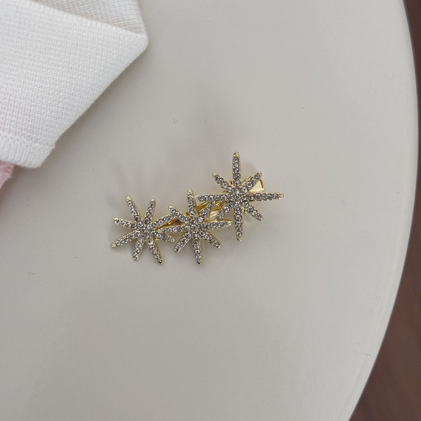 Octagram Rhinestone Hair Clip