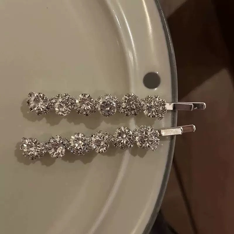 Wavy Rhinestone Sunflower Hair Clip