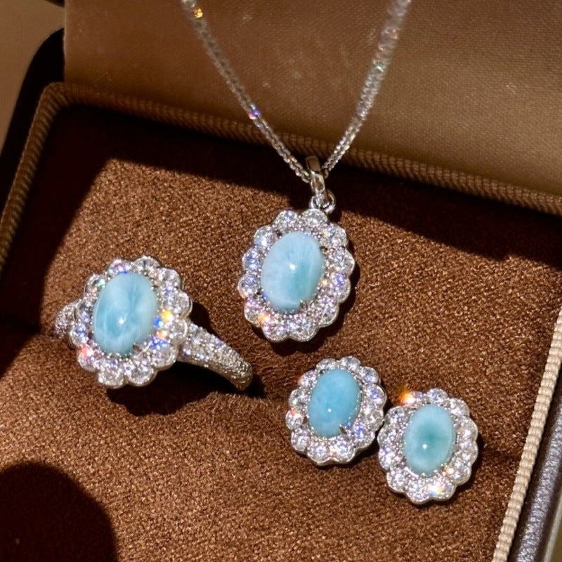 Ocean Aura – Pavé Zirconite & Sea Stone Set