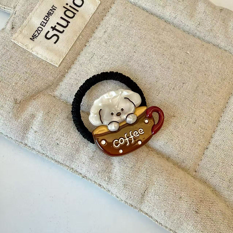 Cute Bear Acetate Coffee Hair Clip