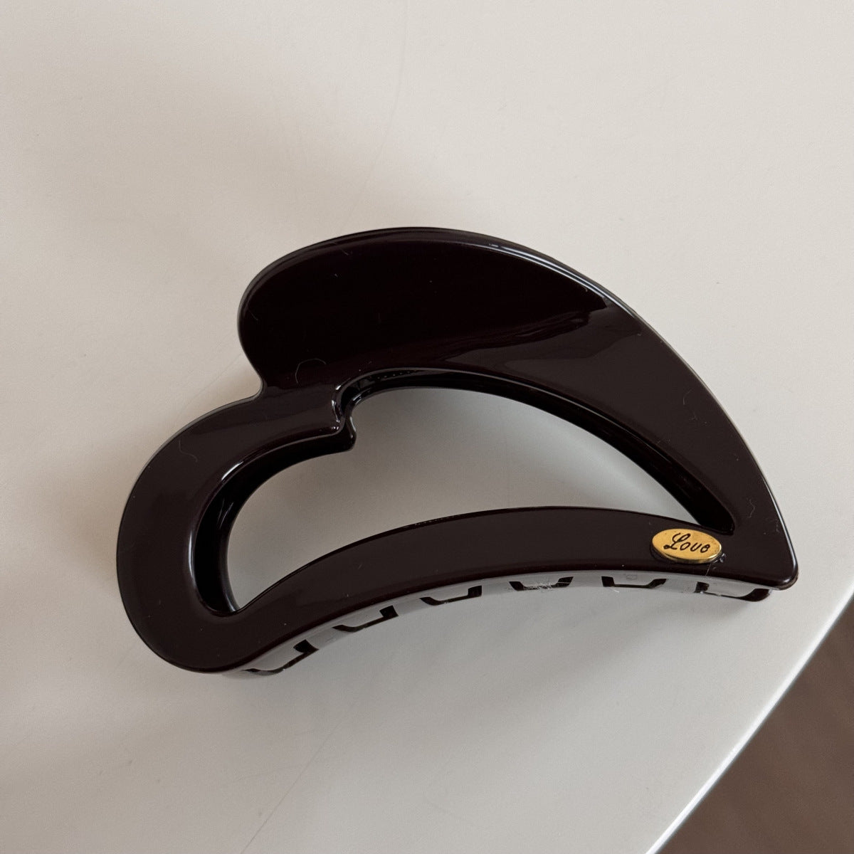 M-Shaped Heart Gold Hair Clip