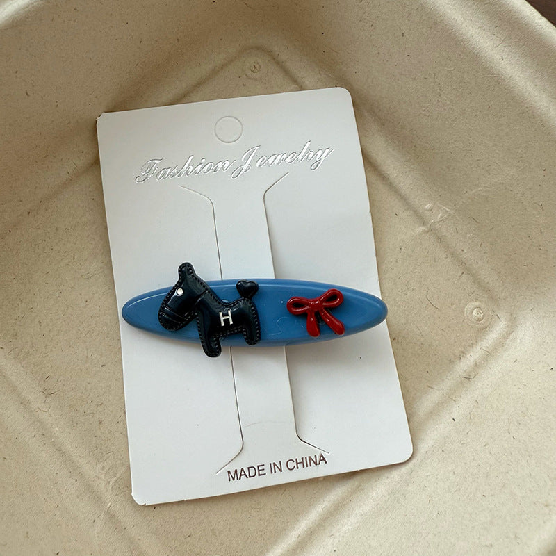 Cartoon Dog Acetate Hair Clip