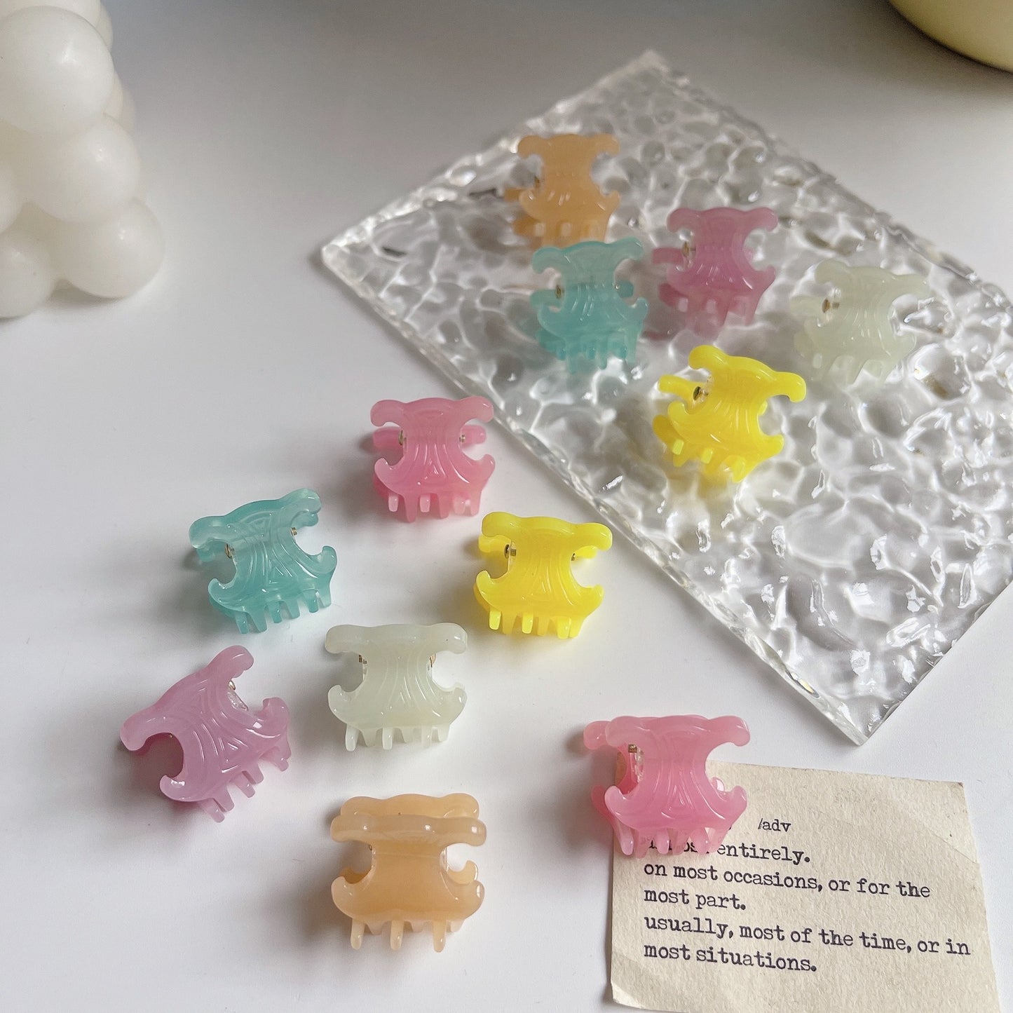 French Letter Acetate Claw Clip