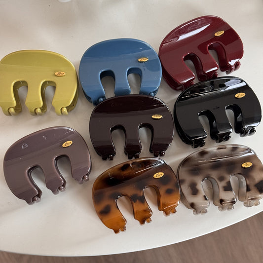 M-Shaped Heart Gold Hair Clip