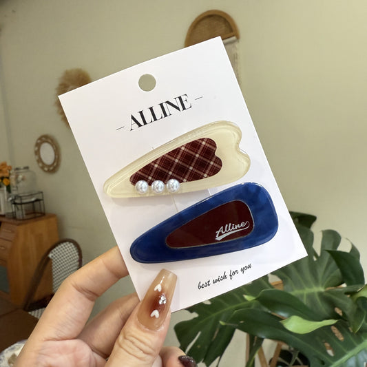 Clear Heart Pearl Hair Clip