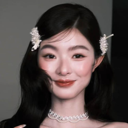 Ballet Pearl Bow Ribbon Hair Clip