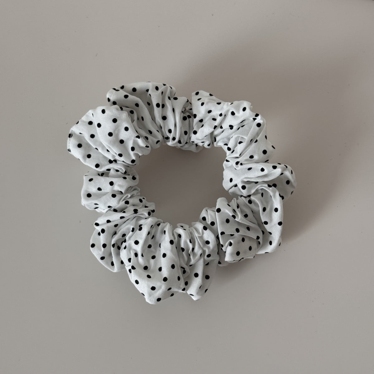 Polka Dot Ruffle Mini Scrunchie