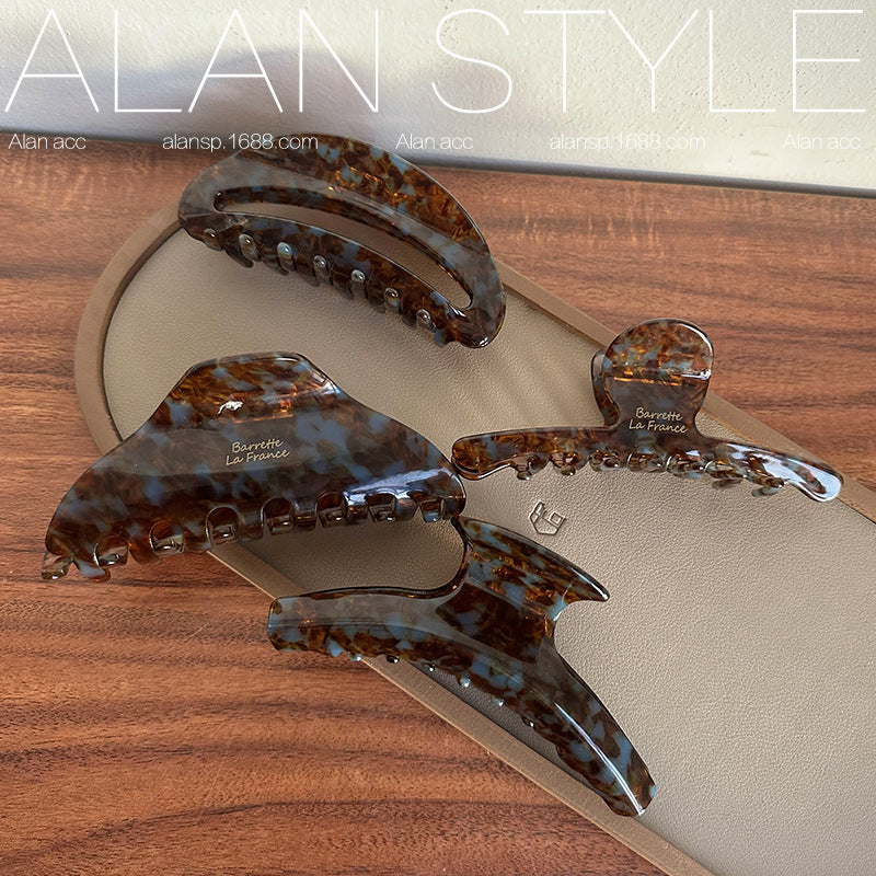 Dark Brown Acetate Hair Clip