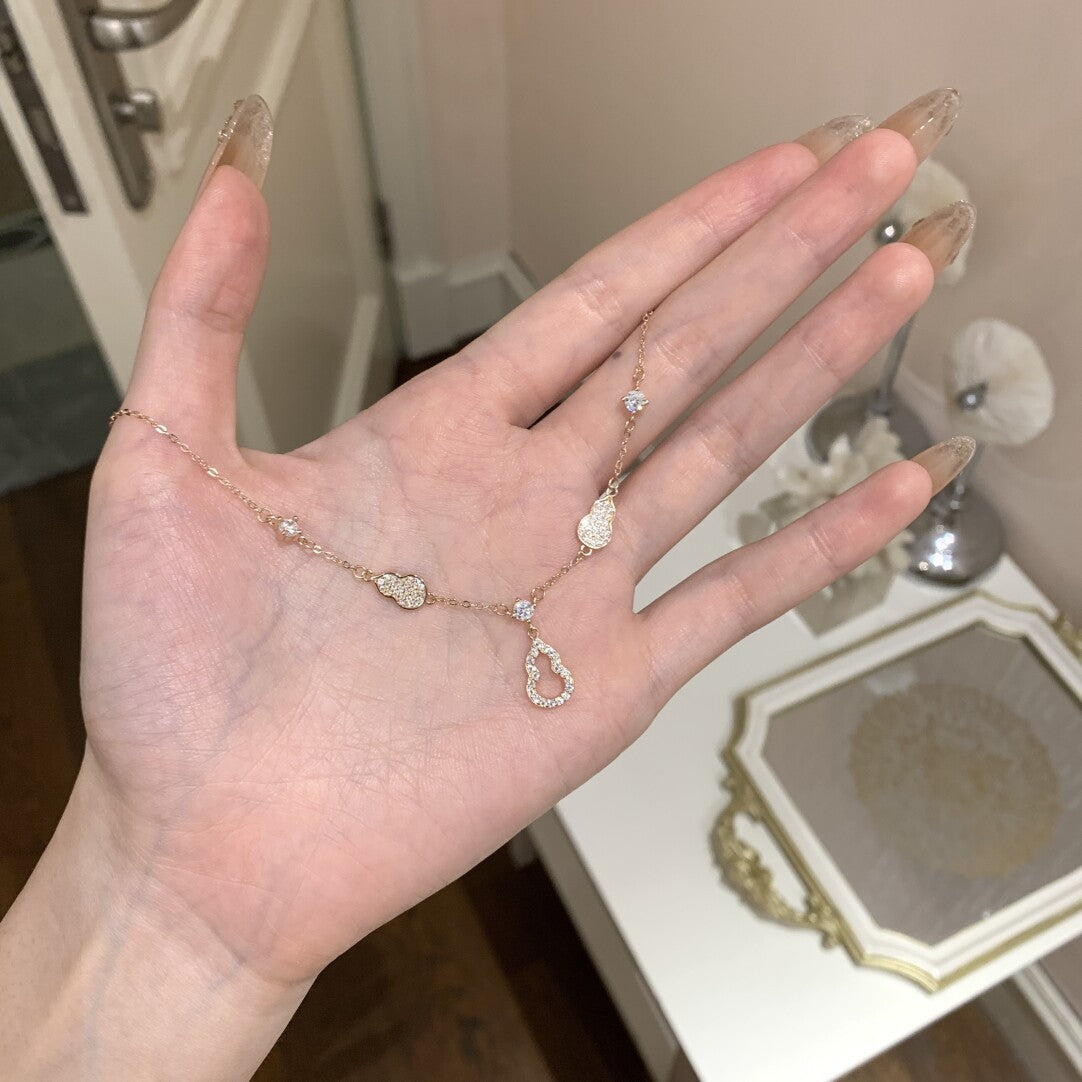Lucky Gourd – S925 Silver Pavé Necklace