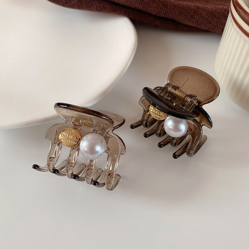 Korean Pearl Mini Hair Claw Clip