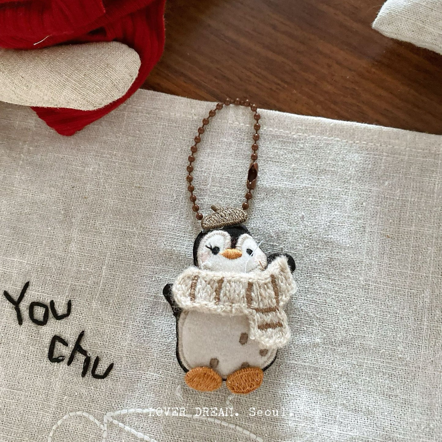 Red Cartoon Holiday Keychain