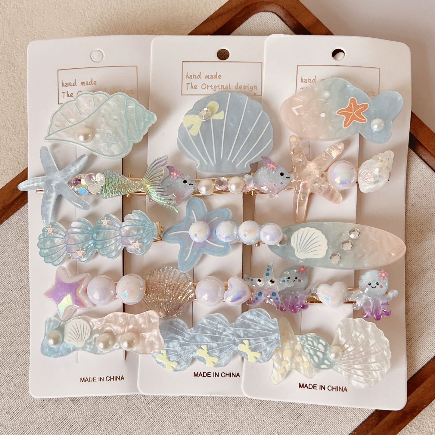 Ocean Shell Star Hair Clip