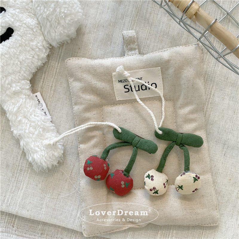 Fabric Bear Swan Dog Keychain