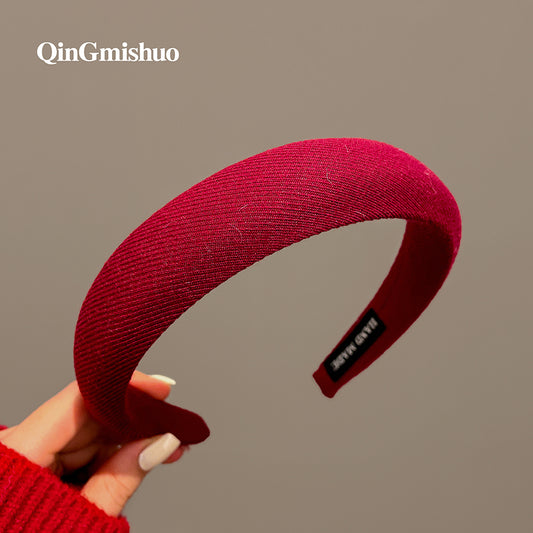 Red Sponge High-Top Headband