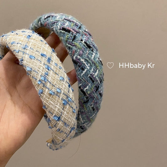 Blue Tweed Chanel-Style Headband