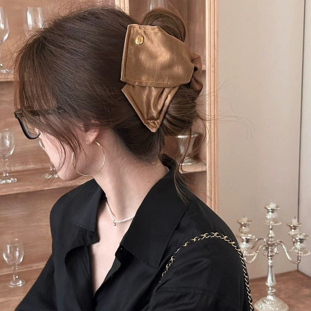 Satin Shell Triangle Hair Clip