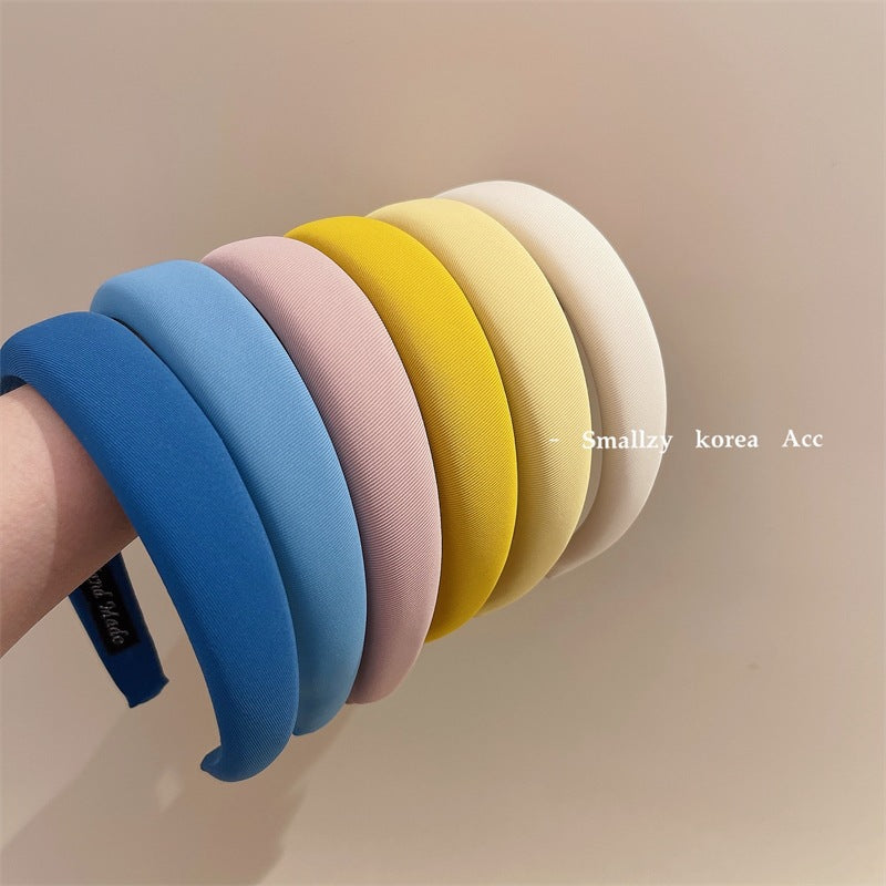 Solid Color High-Top Fabric Headband