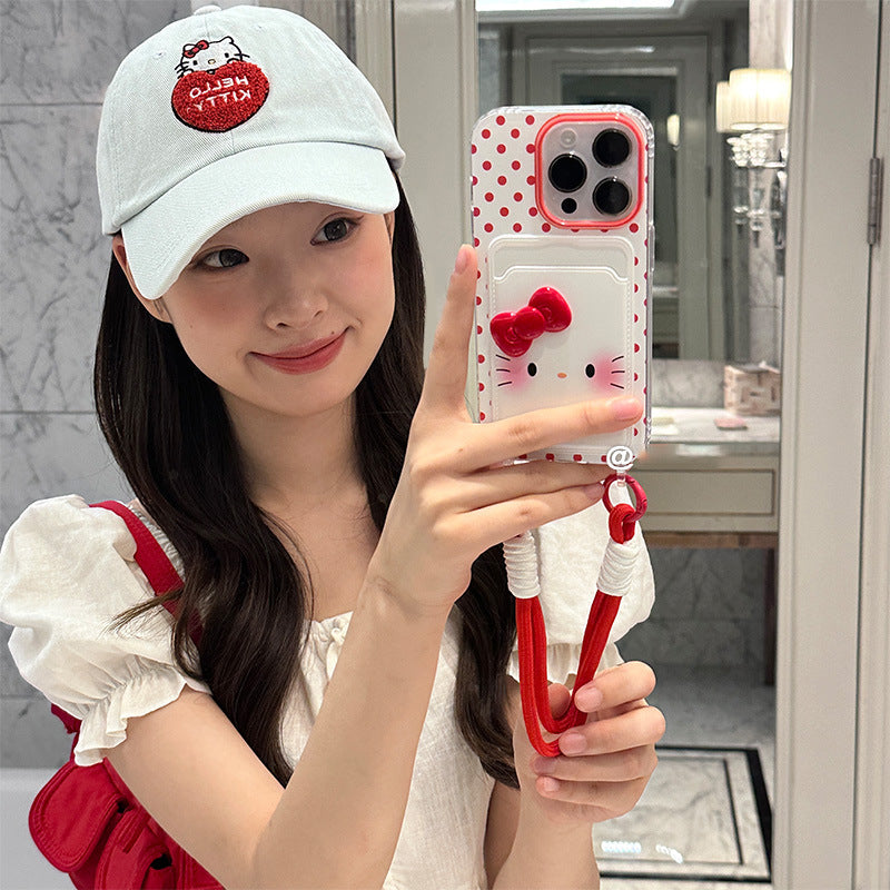 Hello Kitty Polka Dot Card Holder iPhone Case