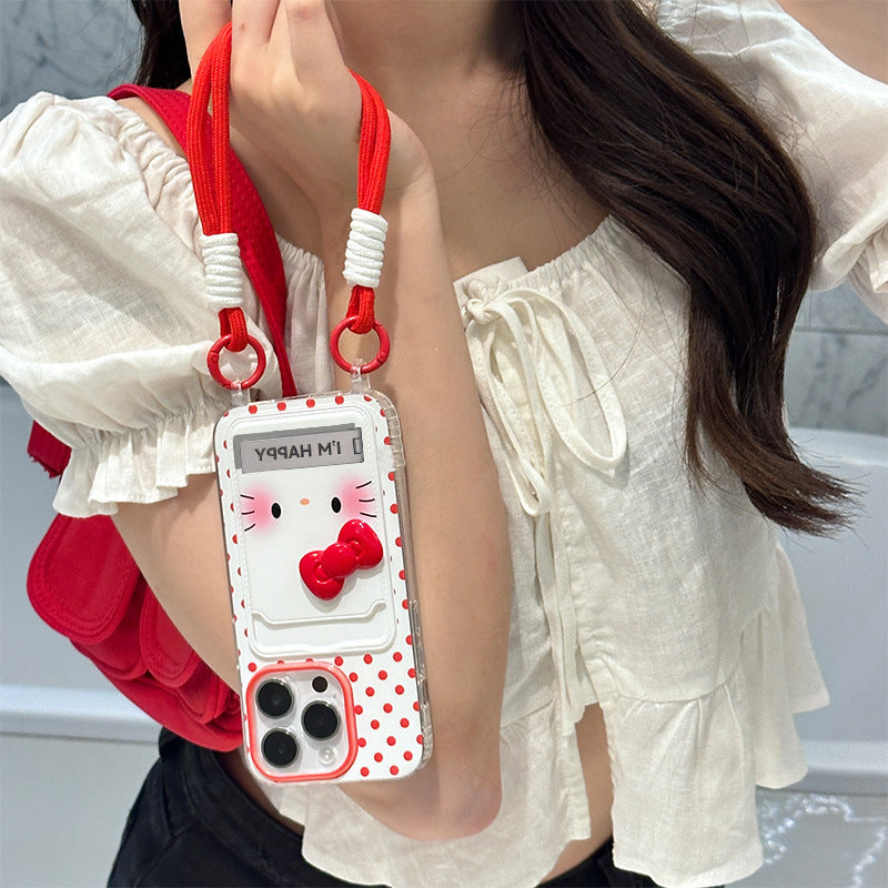 Hello Kitty Polka Dot Card Holder iPhone Case