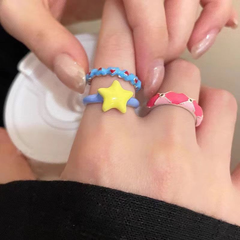 Dopamine Enamel Star Ring