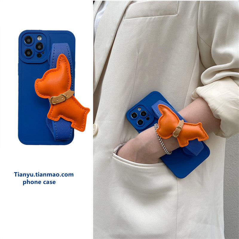 3D French Bulldog Crossbody iPhone Case