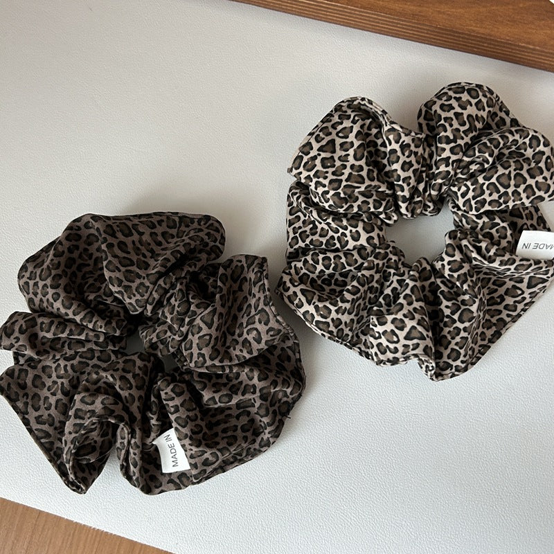 Vintage Leopard Print Scrunchie