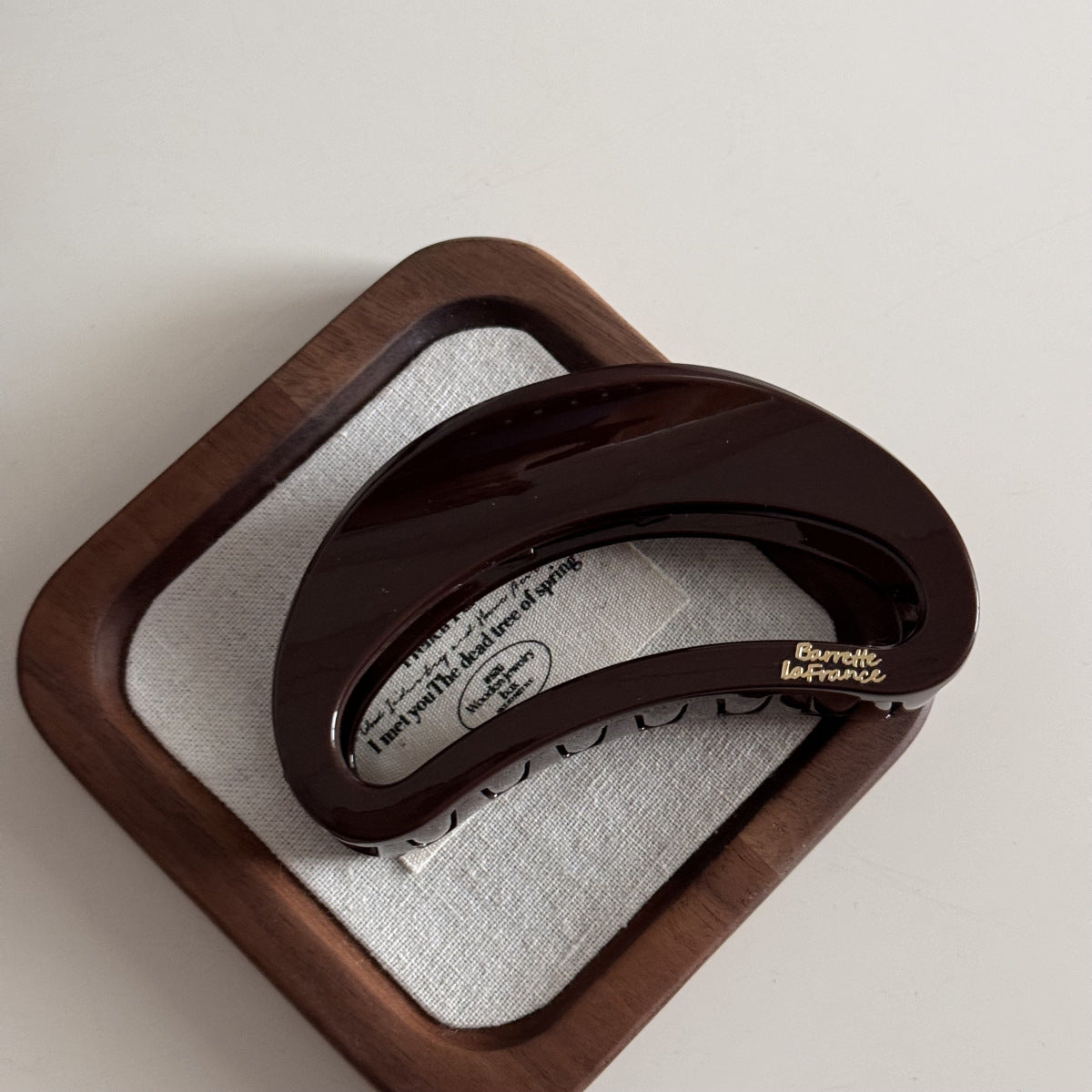 Chocolate Letter Hair Claw Clip