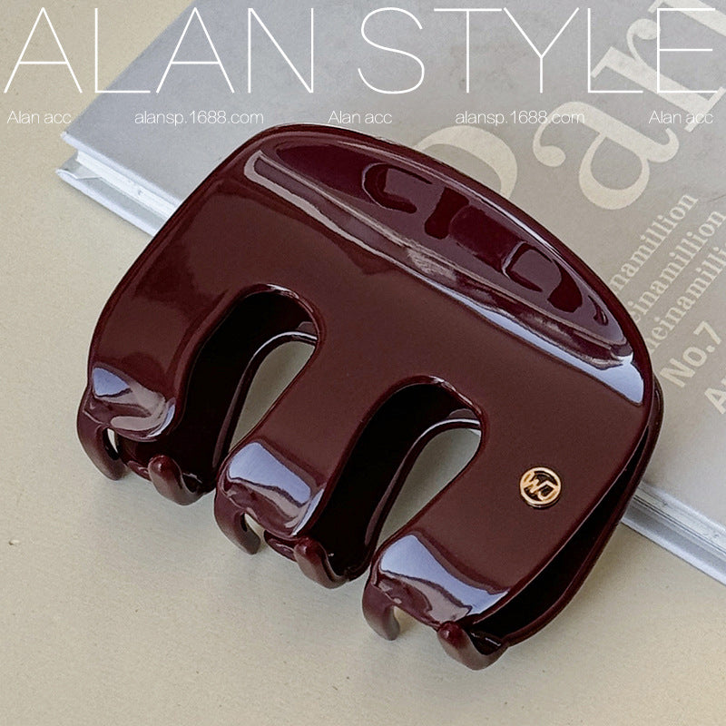 Thick Red Acetate Hair Clip