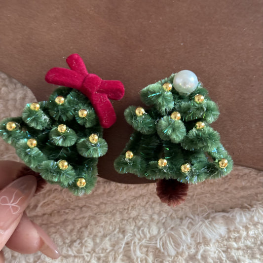 Christmas Tree Twist Hair Clip