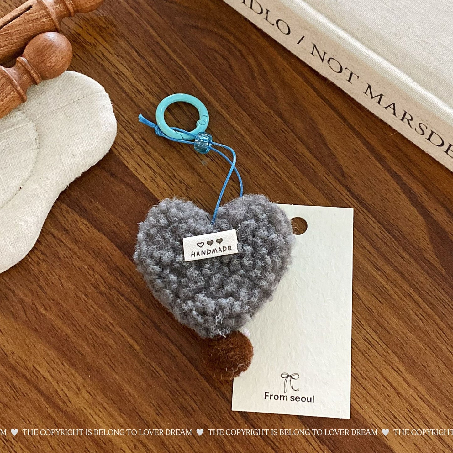 Padded Mushroom & Dog Keychain