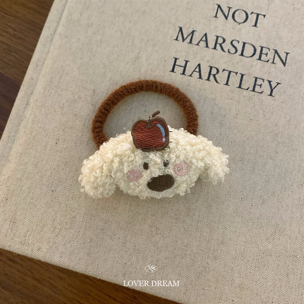 Brown Bear Bow Hair Tie