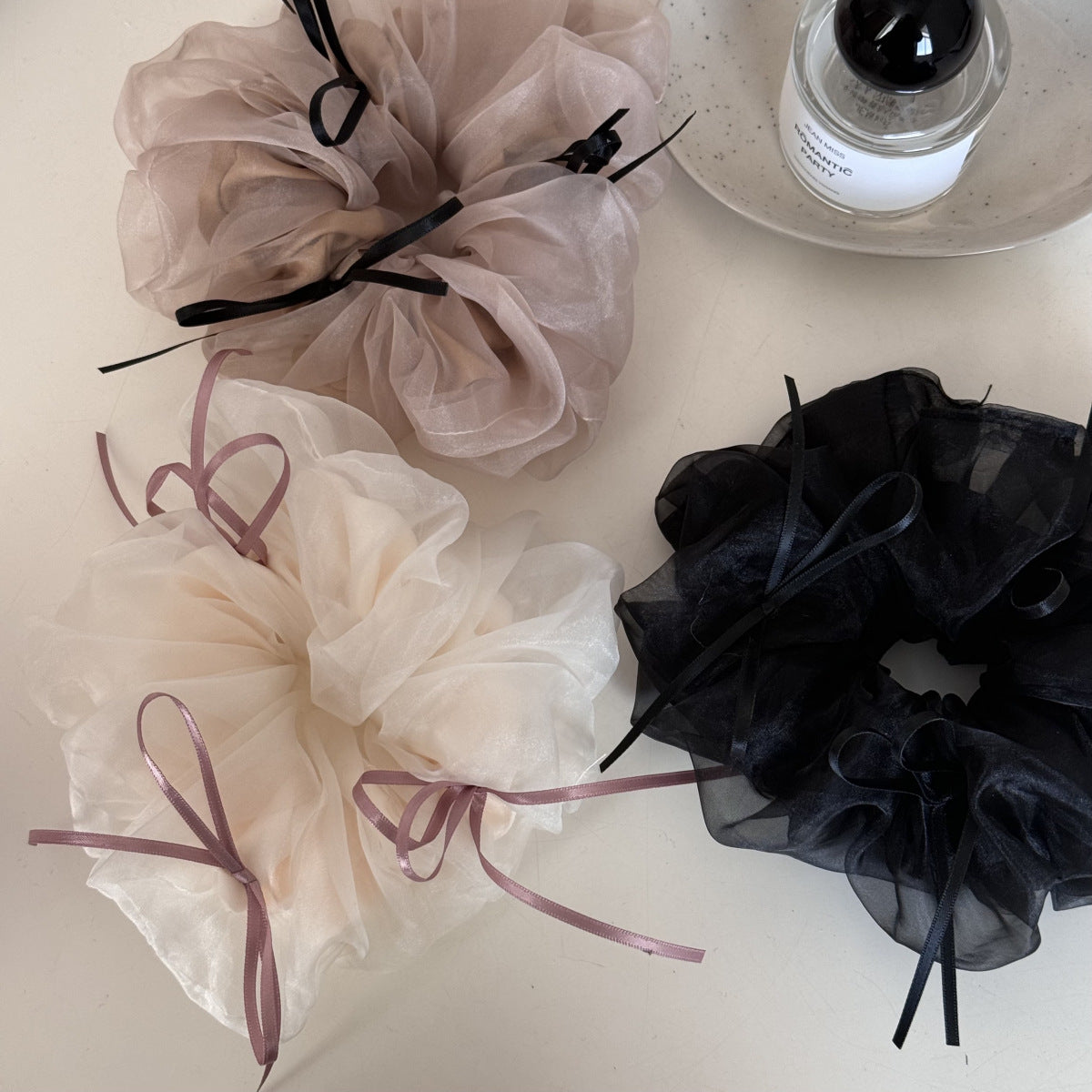 Ballet Ribbon Bow Tulle Scrunchie