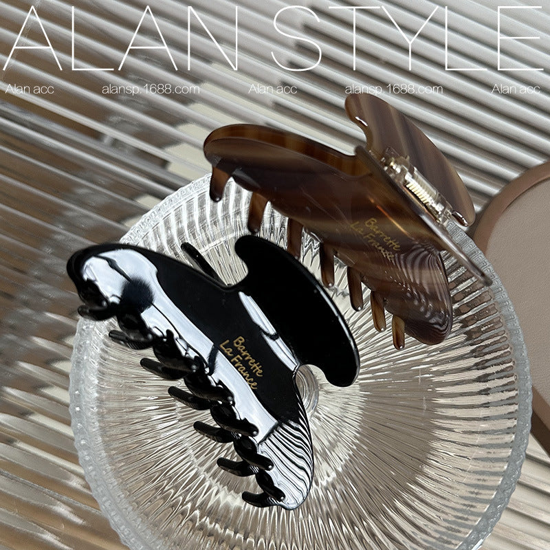 Black Medium Acetate Hair Clip