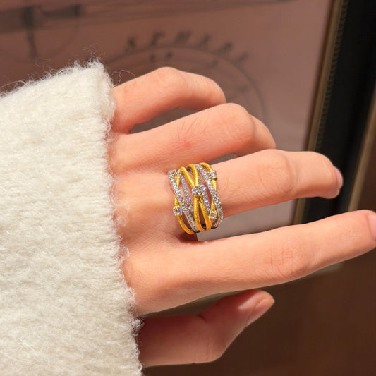 Multi-Layer Pavé Wrap Ring