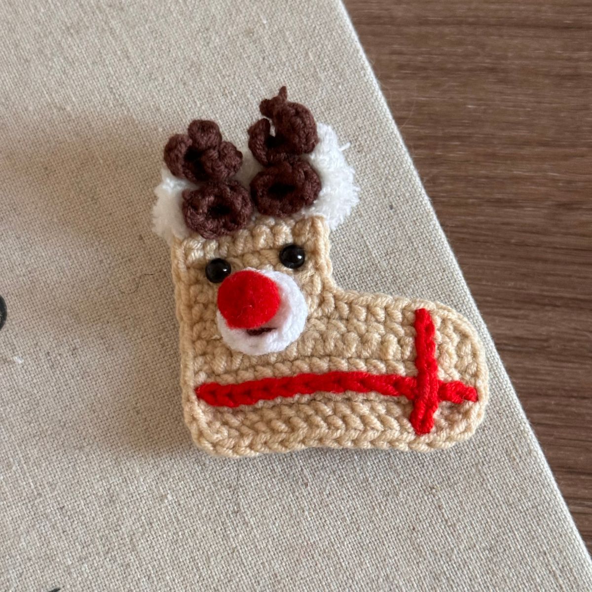 Cute Christmas Knit Hair Clip