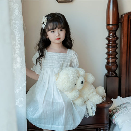 Milk Tea Lace Baby Hair Clip Set