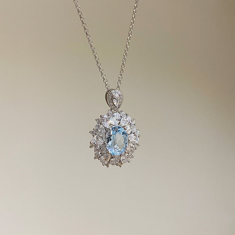 Sky Jewel — S925 Silver Blue Topaz Necklace