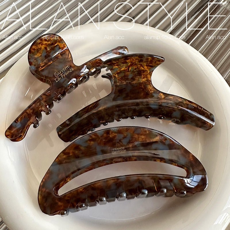 Dark Brown Acetate Hair Clip