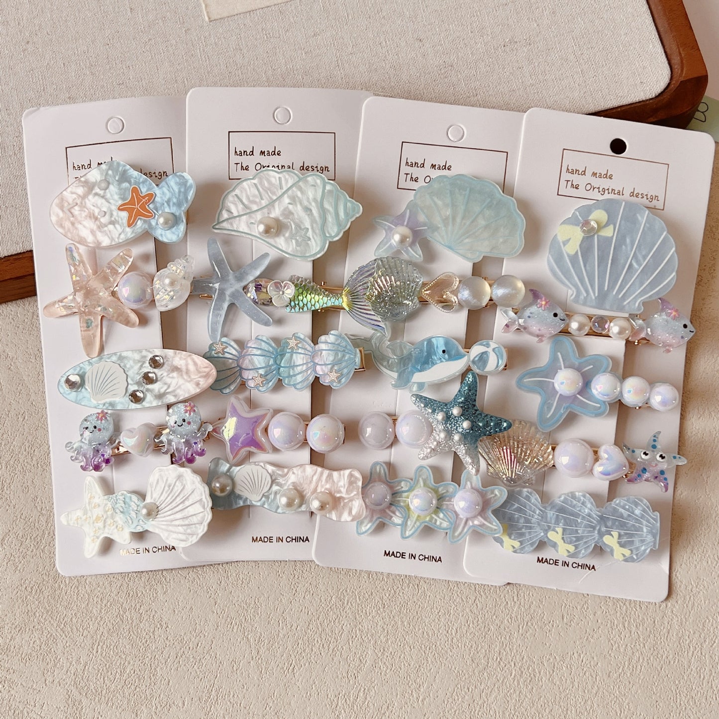 Ocean Shell Star Hair Clip