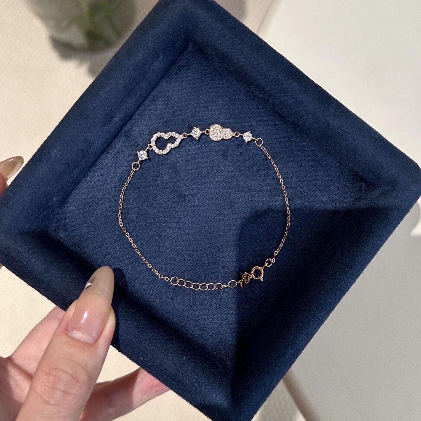 Golden Wish – S925 Silver Gourd Zircon Bracelet