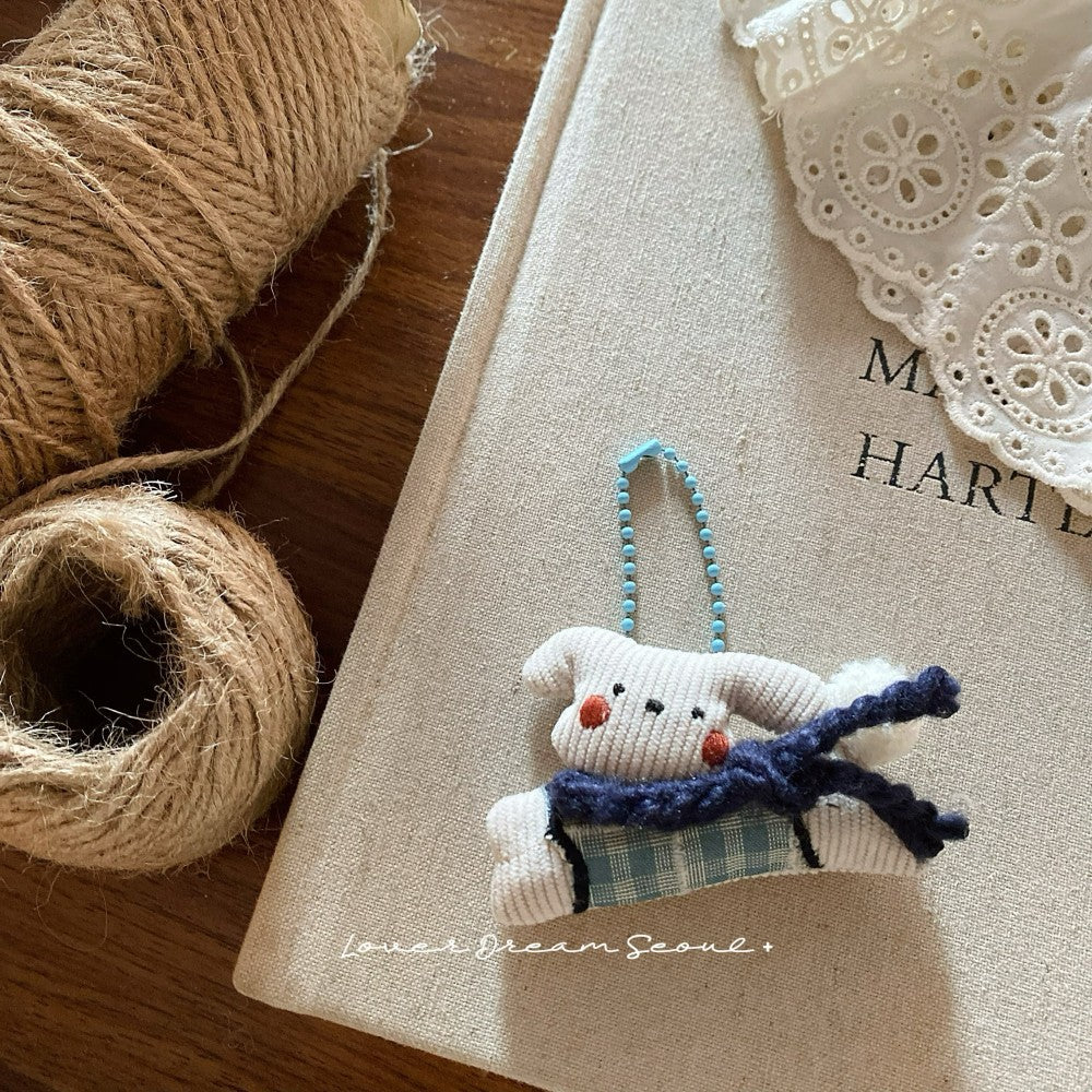 Santa Bear Felt Keychain