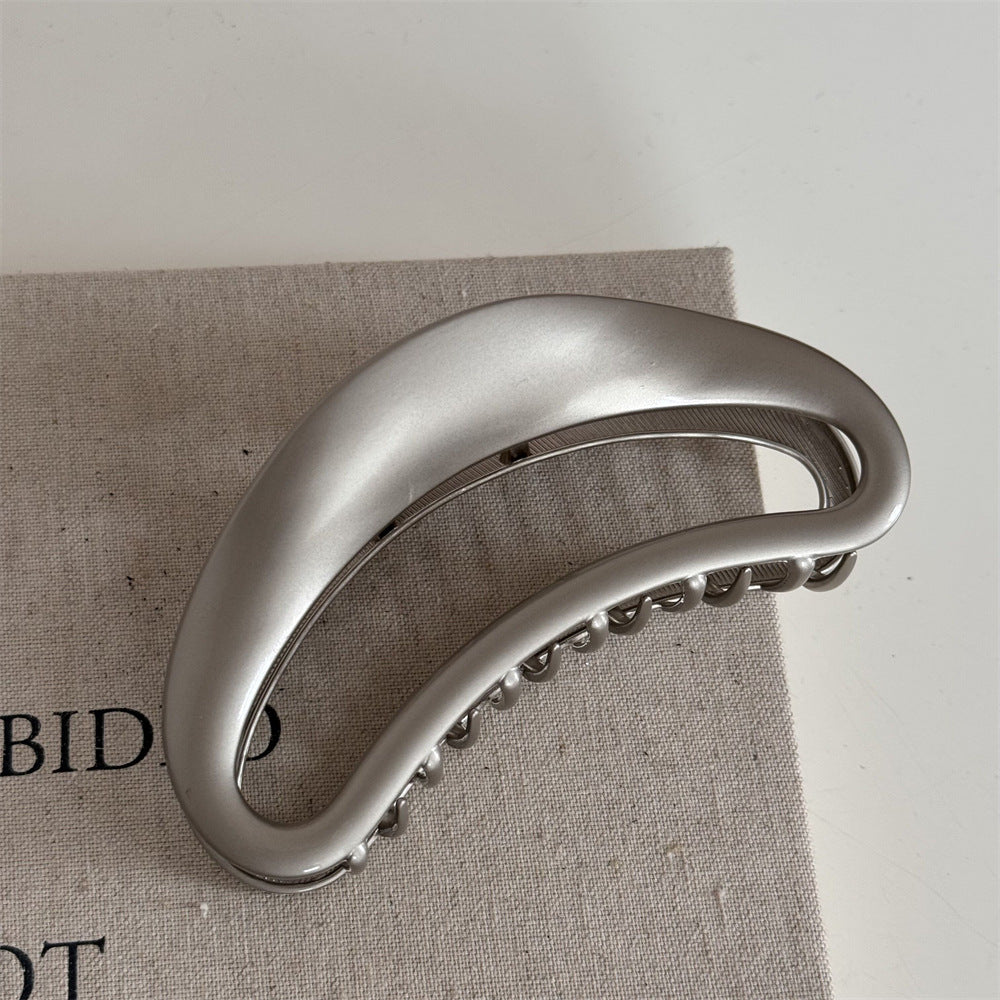 Matte Alloy Crescent Claw Clip