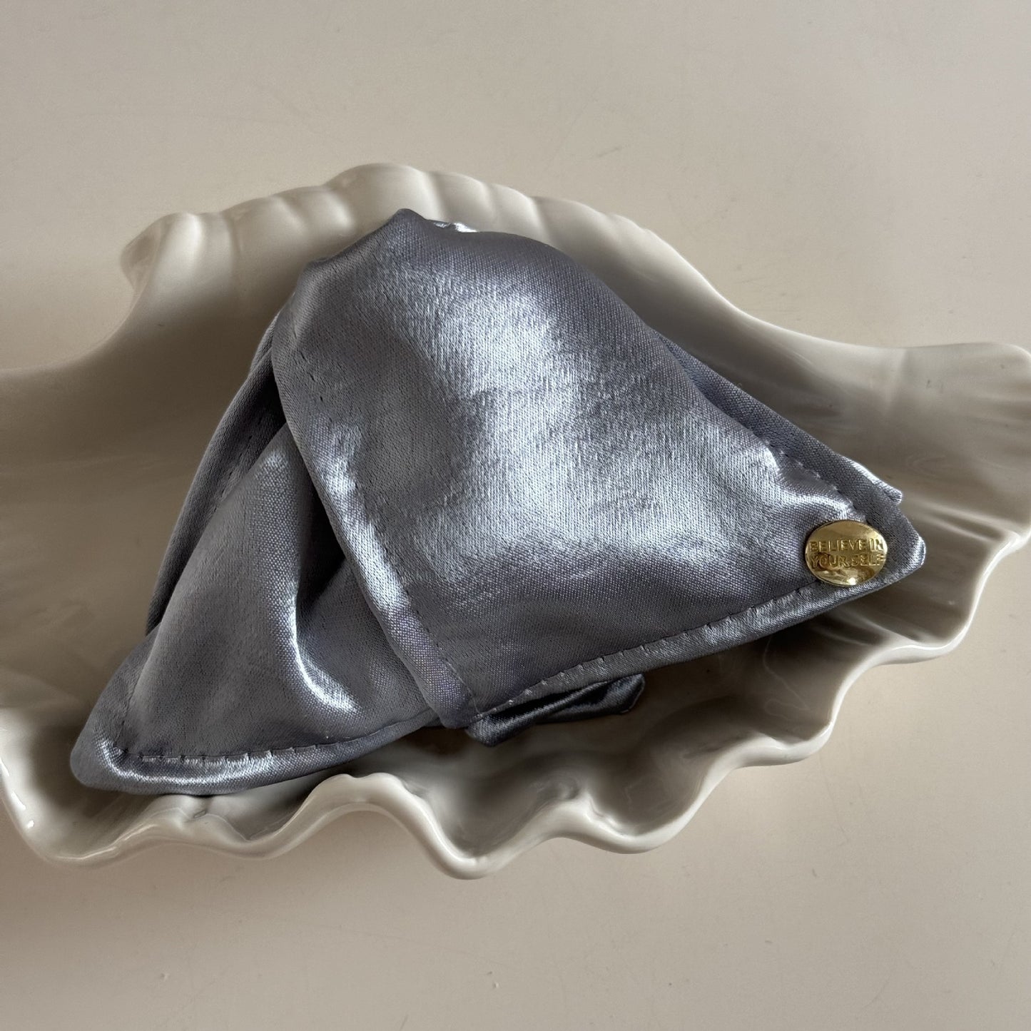 Satin Shell Triangle Hair Clip