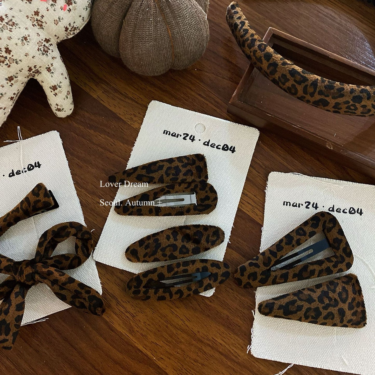 Leopard Bow BB Hair Clip