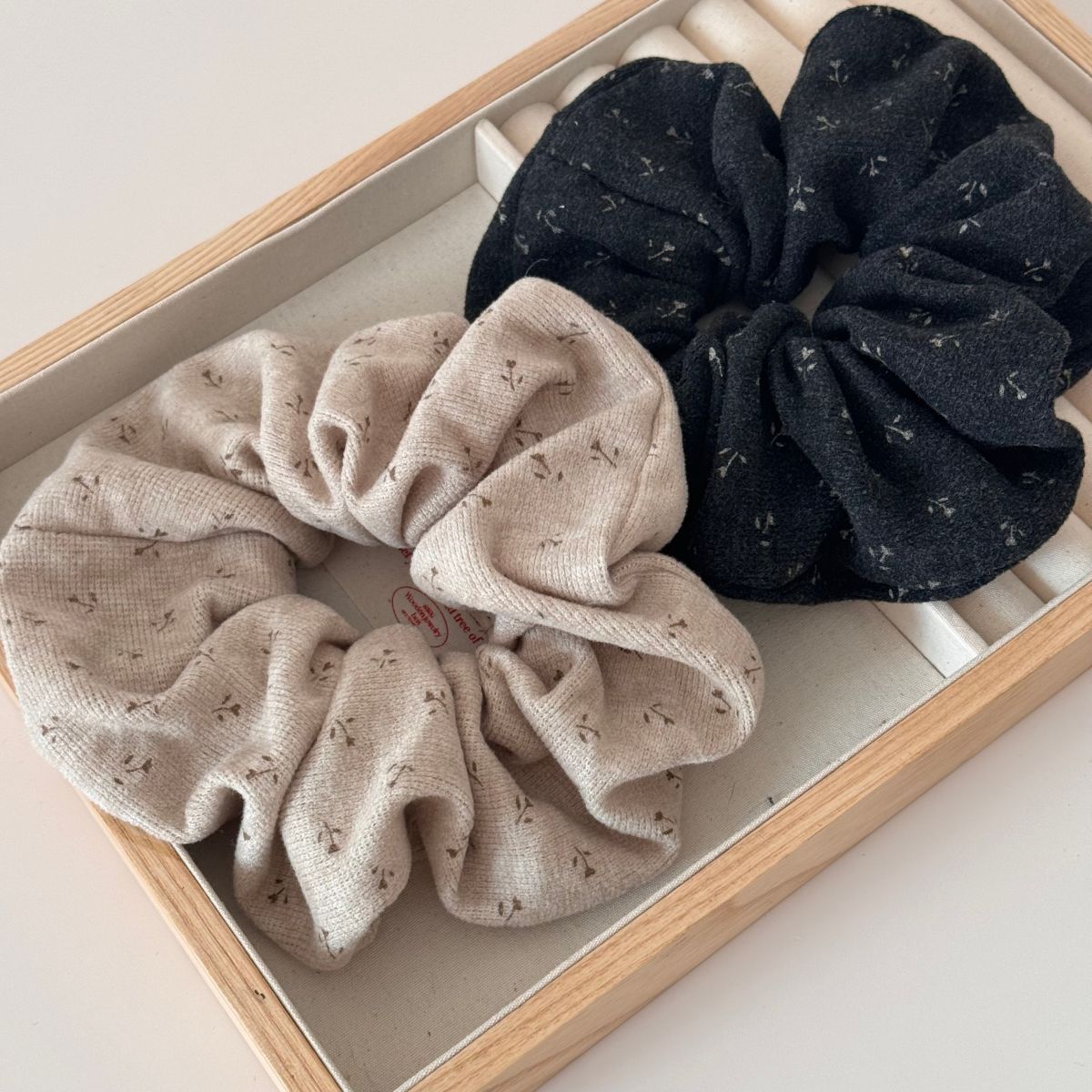 Floral Fabric Hair Scrunchie