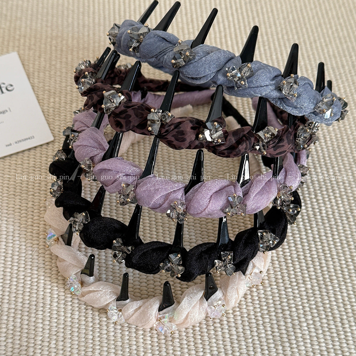 Rhinestone Wave High-Top Headband