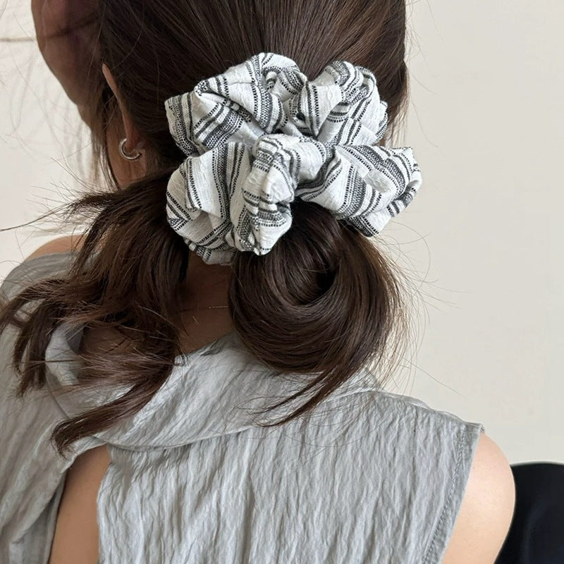 Sea Salt Striped Hair Scrunchie