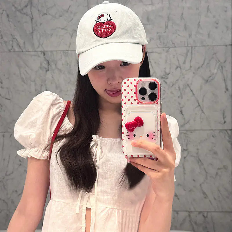 Hello Kitty Polka Dot Card Holder iPhone Case