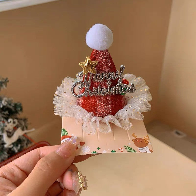 Red Christmas Hat Plush Headband